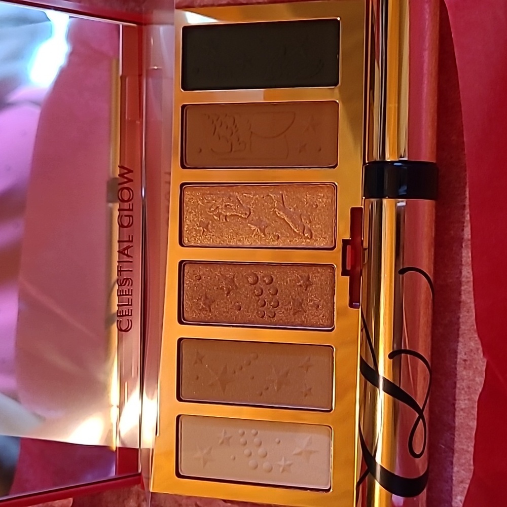 NWOT Estee Lauder 2023 Red Train Case Cosmetic Bag Lip Stick Eye Shadow Mascara - Picture 4 of 9